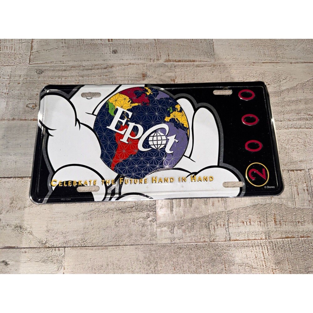 Collectable Retro Disney EPCOT 2000 Millennium License Plate Frame
